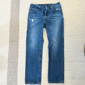 Levi's Premium 501 Selvedge Denim Jeans Men’s 29x30 Big E Button Fly EUC